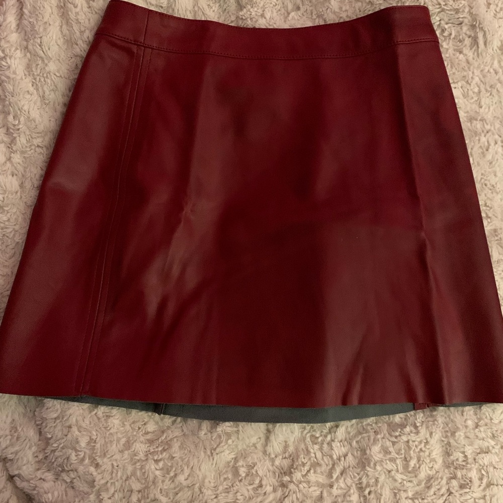faux leather mini skirt